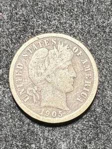 lot 44 image: 1905-S US BARBER DIME