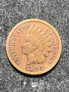 lot 49 image: 1891 US INDIAN HEAD CENT