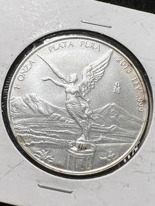 lot 59 image: 2013 MEXICAN PLATA PURA 1 TROY OZ .999 FINE SILVER