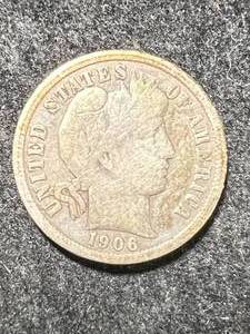 lot 69 image: 1906-D US BARBER DIME