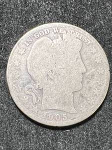 lot 72 image: 1905-S US BARBER HALF DOLLAR