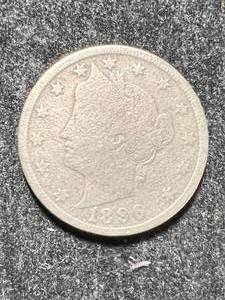 lot 73 image: 1896 US V NICKEL