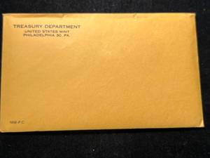 lot 91 image: 1958 US PROOF SET IN ORIGINAL ENVELOPE