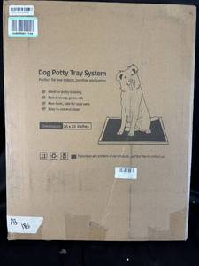 lot 2 image: Dog Potty Tray System with Grass Mat, 20 x 25 Inches