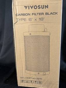 lot 7 image: VIVOSUN Carbon Filter Black 6 x 18 (SKU 306146-0616)