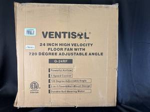 lot 30 image: Ventisol 24 Inch High Velocity Floor Fan, Model G-24RF