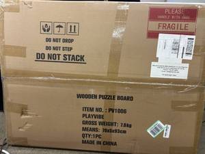 lot 68 image: Playvibe Wooden Puzzle Board PV1006, 70x93 cm, New in Box