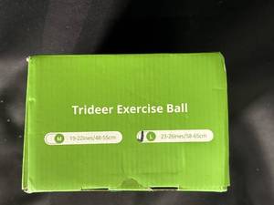 lot 83 image: Trideer Exercise Ball, Large, 58-65cm, Black