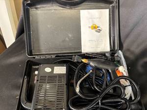 lot 84 image: Portable Electric Steam Cleaner with Accessories in Case