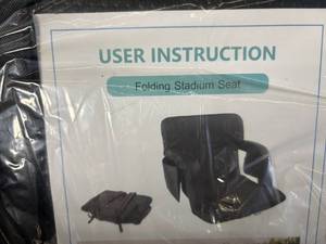 lot 87 image: Folding Stadium Seat, Black
