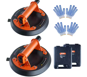 lot 8 image: VEVOR Glass Suction Cup 8 in. Industrial Vacuum Suction Cup 615 lbs. Load Capacity with Steel Handle and Carry Box, 2-Pack