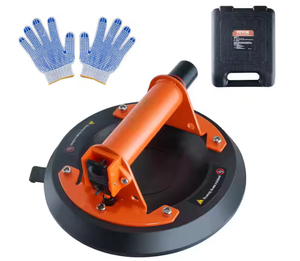 lot 18 image: VEVOR Glass Suction Cup 8 in. Industrial Vacuum Suction Cup 615 lbs. Load Capacity with Steel Handle and Carry Box, 2-Pack