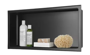 lot 24 image: AKDY 24 in. W x 12 in. H x 4 in. D 18-Gauge Bathroom Shower Niche in Matte Black