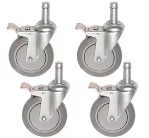 lot 35 image: HDX 5 in. Heavy Duty Industrial Stem Casters (4-Pack)