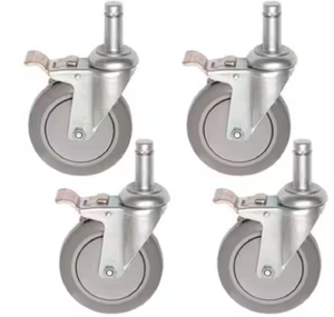 lot 36 image: HDX 5 in. Heavy Duty Industrial Stem Casters (4-Pack)