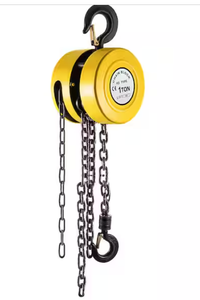 lot 51 image: SKYSHALO Manual Hoist 20 ft. Hand Chain Hoist 2200 lbs. Cap Chain Block for Lifting Goods in Transport and Workshop, 1-Ton