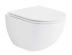 lot 52 image: Swiss Madison St. Tropez Wall Hung Elongated Toilet Bundle in Glossy White