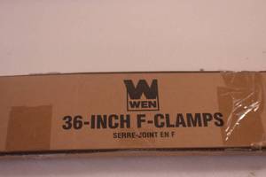 lot 30 image: WEN 10236F2 Quick-Adjust 36-Inch Steel Bar Clamps with 2.5-Inch Throat and Micro-Adjustment Handle, Two Pack