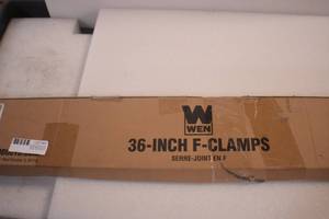 lot 31 image: WEN 10236F2 Quick-Adjust 36-Inch Steel Bar Clamps with 2.5-Inch Throat and Micro-Adjustment Handle, Two Pack