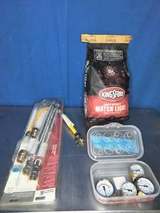 lot 31 image: Pressure Gauges, Gaslines, and Kingford Match Light