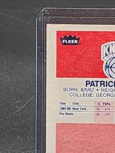Vintage 1986-87 Fleer Basketball New York Nicks HOF Great "Patrick Ewing" Rookie Card #32