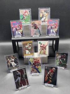 lot 19 image: (12) Assorted 49ers HOF Great Jerry Rice Football Cards