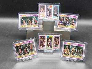 lot 35 image: (6) Assorted Vintage 1980 - 81 Topps Basketball Cards