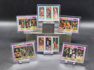 lot 41 image: (6) Assorted Vintage 1980 - 81 Topps Basketball Cards