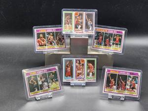 lot 37 image: (6) Assorted Vintage 1980 - 81 Topps Basketball Cards