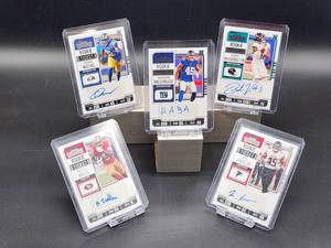 lot 98 image: (5) Assorted Autographed NFL Football Rookie Cards