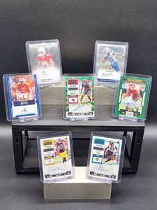 lot 80 image: (7) Assorted NFL Autographed Rookie Cards