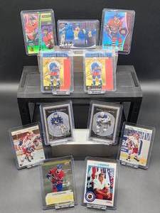 lot 95 image: (12) Assorted NHL Hockey Player Cards