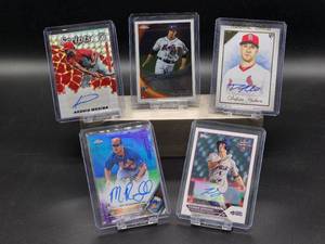lot 113 image: (5) Assorted MLB Auto Rookie Baseball Cards