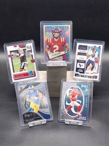 lot 156 image: (5) Assorted NFL Football Rookie Player Cards
