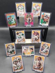 lot 143 image: (12) Assorted Broadway Joe Namath Reprint Commemorative NFL Football Cards