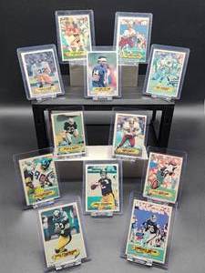 lot 133 image: (12) Assorted Vintage 1983 Topps NFL Sticker Football Cards