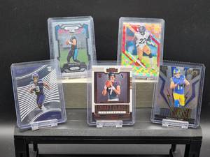lot 196 image: (5) Assorted NFL Football Play Rookie Cards