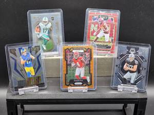 lot 183 image: (5) Assorted NFL Football Rookie Player Cards