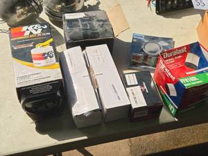 lot 52 image: Lot of (7) Automotive Parts (in original packaging) - Oil Filter, Pumps, Fuel Filter, Billit Aluminum Inline Fuel Pump