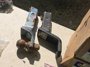 lot 59 image: Lot of (2) Trailer Hitch Mounts with (1) 2 Ball