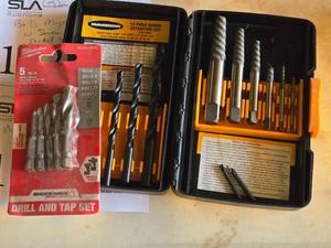 lot 163 image: (1) Warrior 9pc Extractor Set, (1) Milwaukee 5pc Drill & Tap Set