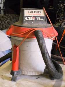 lot 161 image: Ridgid 12-Gallon Household 4.25-HP Wet  Dry Shop Vacuum