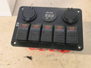 lot 203 image: FXC Rocker Switch Panel 5-gang