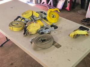 lot 287 image: (5) Tie-Down Straps and (1) Extra Ratchet