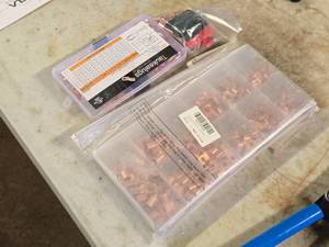 lot 308 image: Lot of (2) Parts Organizers with Battery Cable Lugs