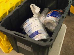 lot 357 image: Lot of (1 Bin) Duct Insulation Rolls (assorted)