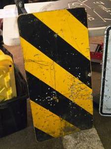 lot 378 image: CAUTION Metal Sign