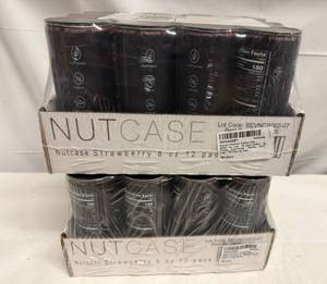lot 9 image: 2x 12pk Nutcase Strawberry Cashew Milk