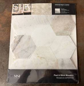 lot 27 image: 20 Sheets Arabescato Venato 4 Hexagon