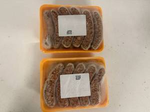 lot 341 image: B. 2x 10ct Traditional Bratwursts